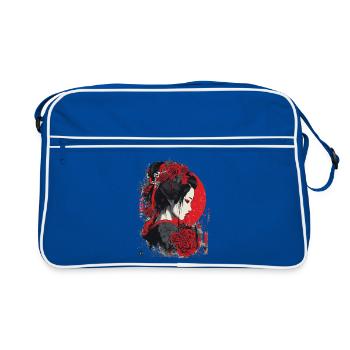 Geishas aux roses rouges - Sac Retro - bleu/blanc - Devant