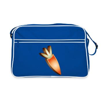 Karotten-Plätzchen im Osterdesign - Retro Tasche - Blau/Weiß - Vorne