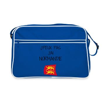 J'peux pas J'ai Normandie - Sac Retro - bleu/blanc - Devant