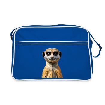Suricate Suricate Douce Mangouste Suricate - Sac Retro - bleu/blanc - Devant