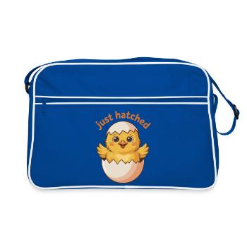 Freshly hatched chick - Retro Bag - blue/white - Front
