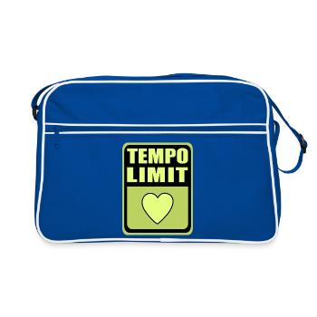 Limitation de vitesse - Sac Retro - bleu/blanc - Devant
