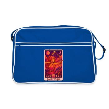 Schütze Tarot - Retro Tasche - Blau/Weiß - Vorne