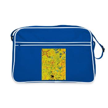 Crazy yellow - Retro Bag - blue/white - Front