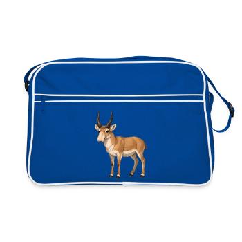 Saiga Antelope - Retro Bag - blue/white - Front