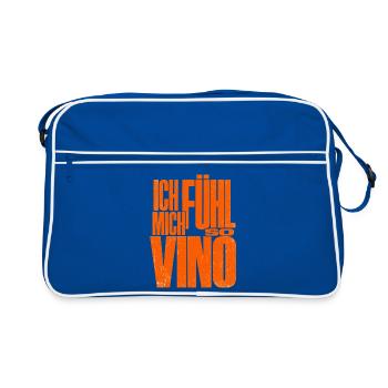 Ich fühl mich so Vino! - Retro Tasche - Blau/Weiß - Vorne