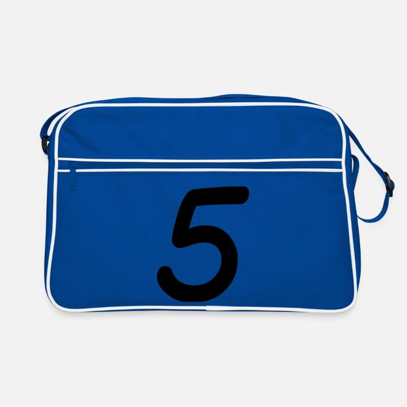 5 - Retro Tasche - Blau/Weiß