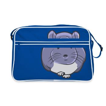 Rongeur Comique Chinchilla Petit Animal Rongeur Pet - Sac Retro - bleu/blanc - Devant
