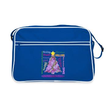 Noël multilingue E 230 - Sac Retro - bleu/blanc - Devant