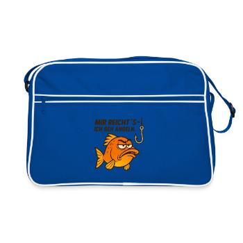 Nautic Design I've had enough, I'm going fishing Fish - Retro Bag - blue/white - Front