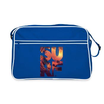 Surf surfer surfing waves - Retro Bag - blue/white - Front