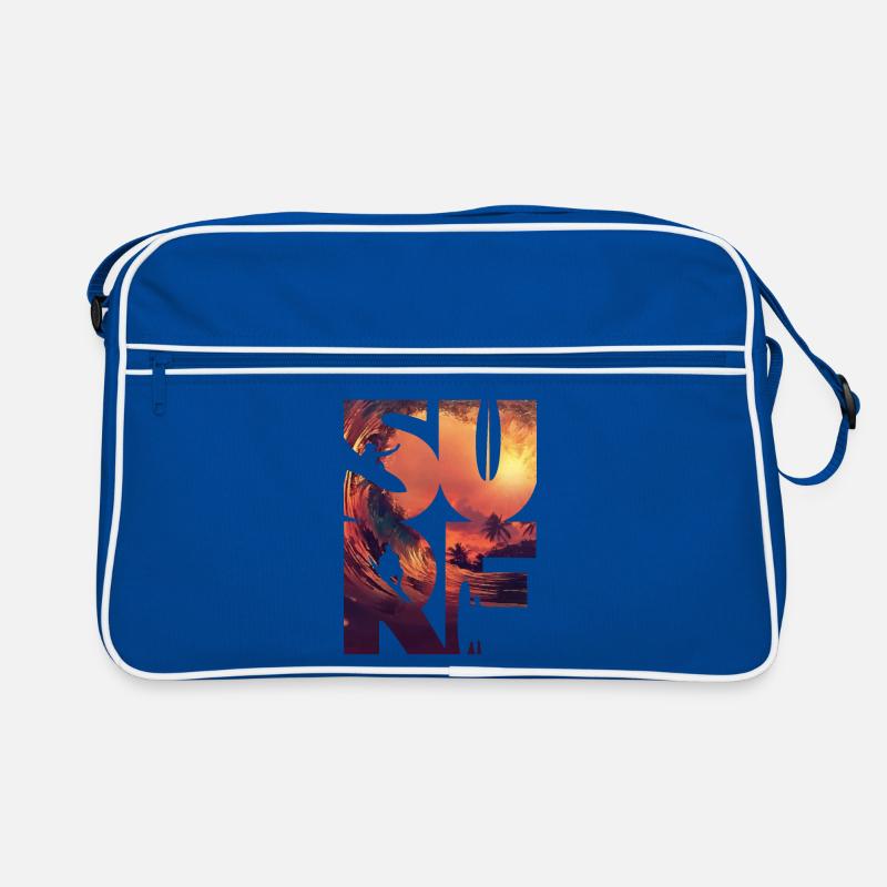 Surfeur surf vagues de surf Sac Retro