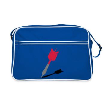 A dart and his shadow - Retro Bag - blue/white - Front