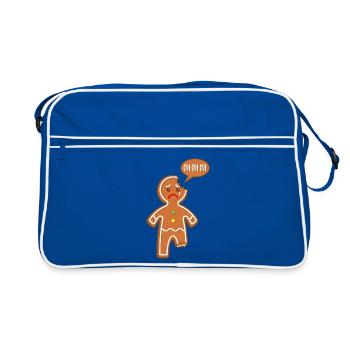 Gingerbread man Mimimi Mi Mi Mi Funny sayings - Retro Bag - blue/white - Front