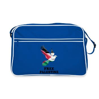Colombe Palestine libre - Sac Retro - bleu/blanc - Devant