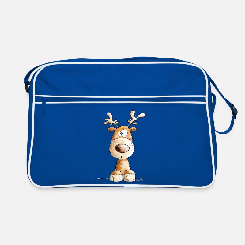 Petit Renne de Noël par MODARTIS - Sac Retro - bleu/blanc