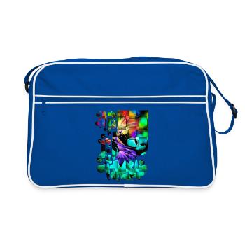 Fantasie Tanz Feuerwerk - Retro Tasche - Blau/Weiß - Vorne