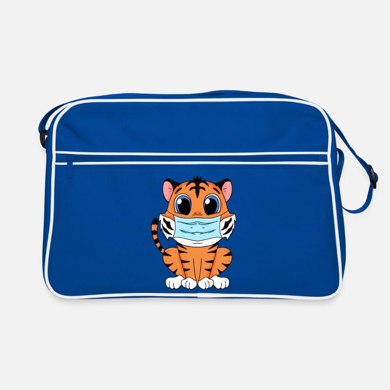 Cute Tiger with Mask Retro Bag