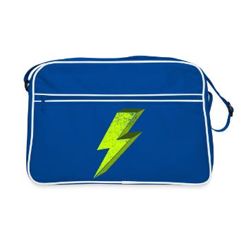 Luminous Electric Flash Illustration 3D - Retro Bag - blue/white - Front