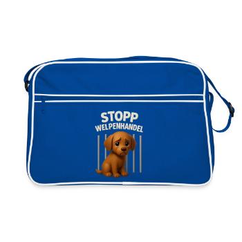 Anti Puppy Trade Dog Design Puppy Dog Puppy - Sac Retro - bleu/blanc - Devant