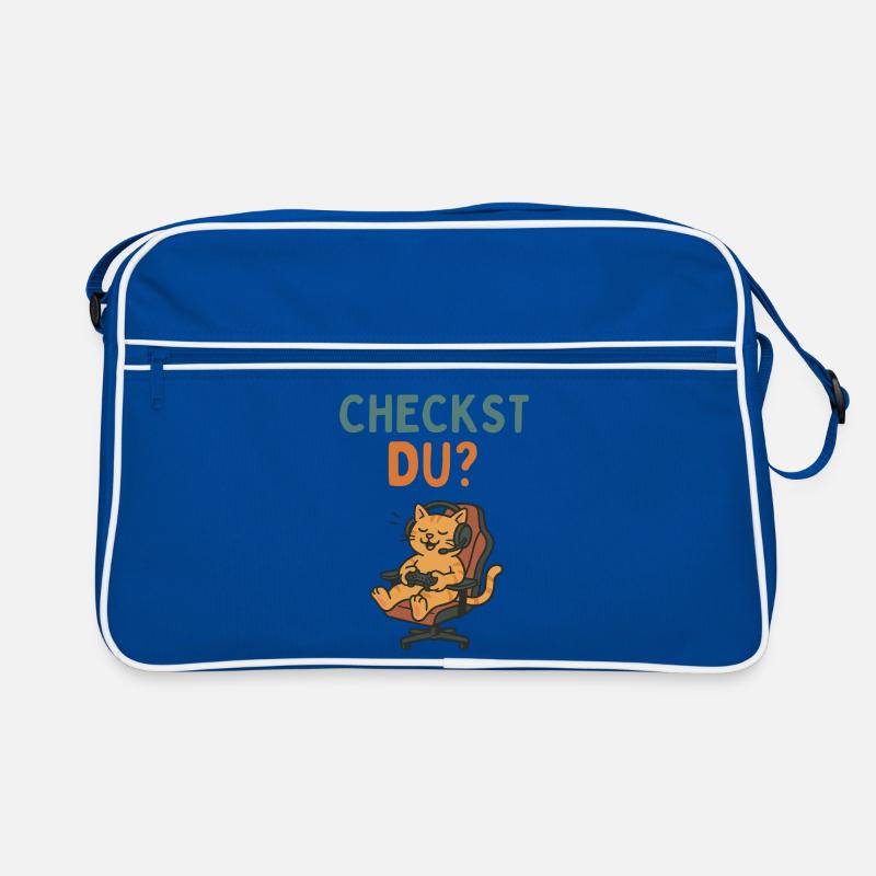 chat de jeu dans la chaise de direction design rétro vintage Sac Retro