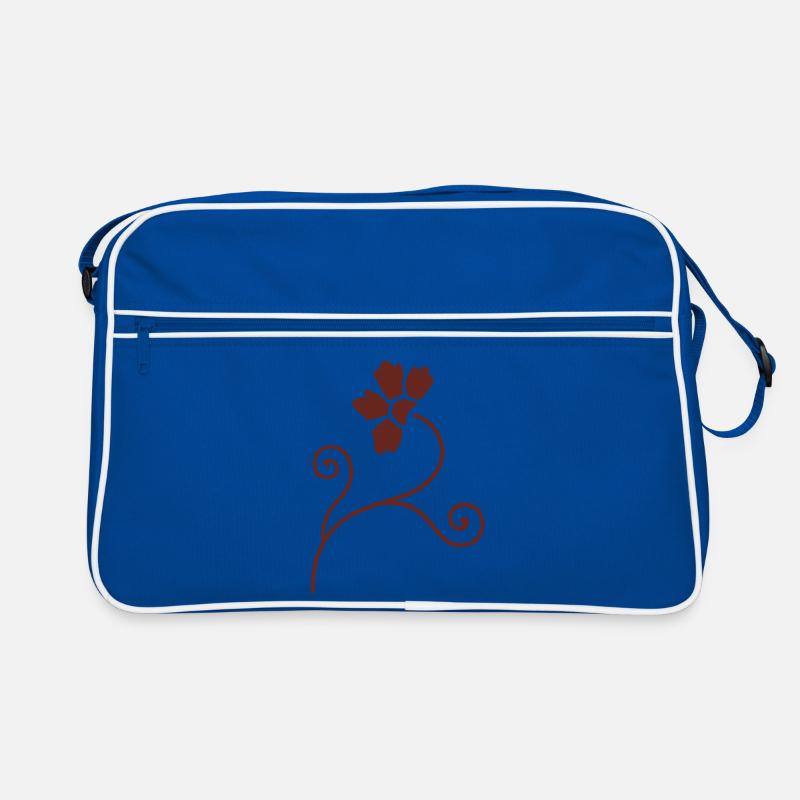Rustikales Blumenornament Retro Tasche