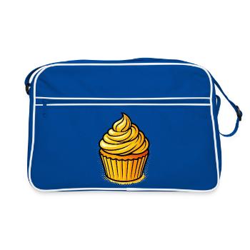 Golden Cupcake - Retro Bag - blue/white - Front