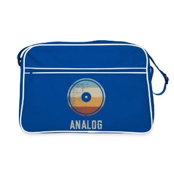 Disque vinyle analogique Amateur de musique rétro - Sac Retro - bleu/blanc - Devant
