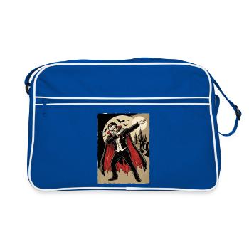 Dabbing Vampire – Dessin animé d’horreur drôle - Sac Retro - bleu/blanc - Devant