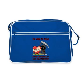 « Il faut qu’on parle ! » est la fin de toute relation - Sac Retro - bleu/blanc - Devant