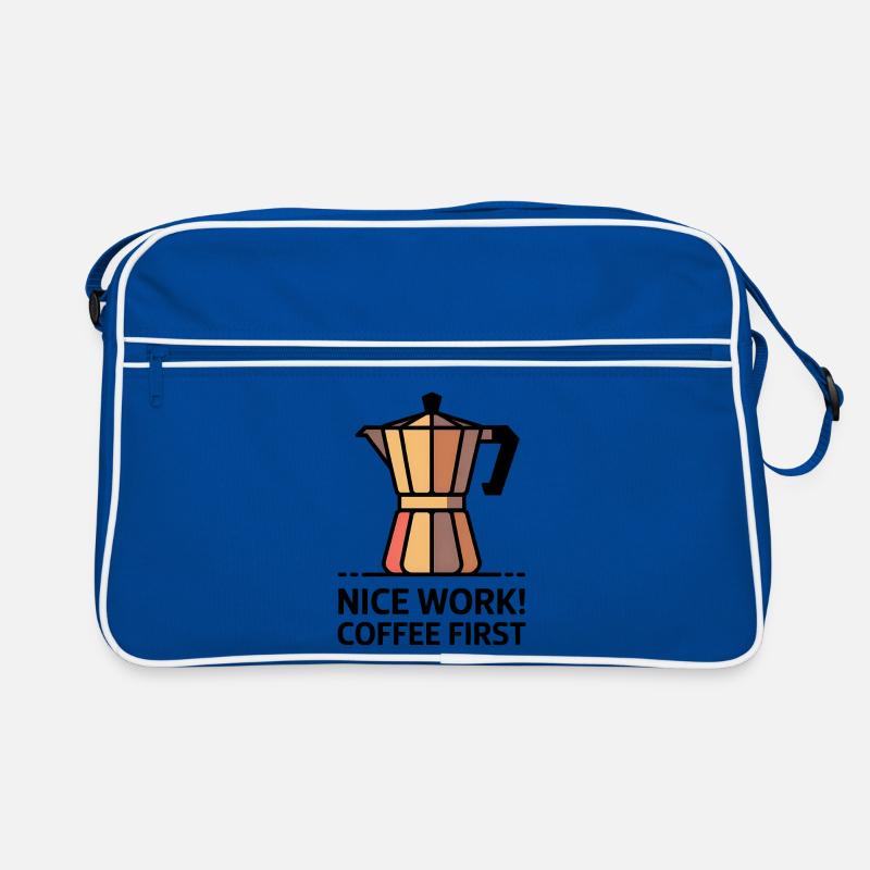 Nice Work! Coffee First - Moka Coffee Maker Retro Bag