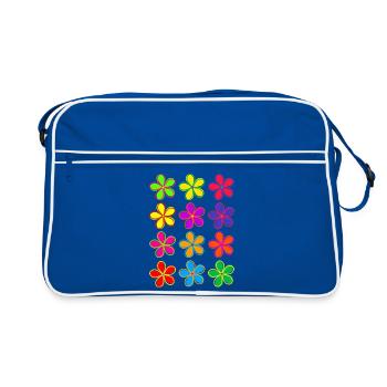 fleurs de marguerite - Sac Retro - bleu/blanc - Devant