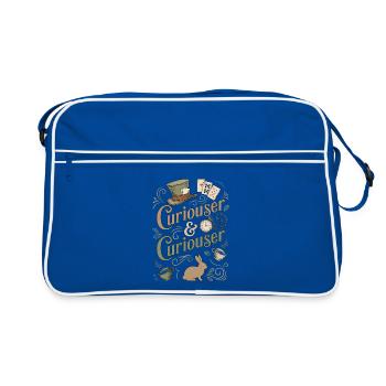 Alice Immer Neugieriger (« Curiouser ») - Sac Retro - bleu/blanc - Devant