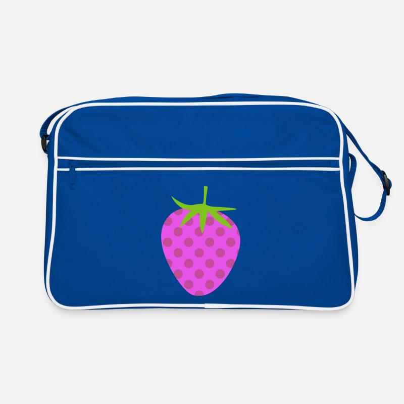 Strawberry Dots Dots Fruit Pink Dots Pattern Retro Bag
