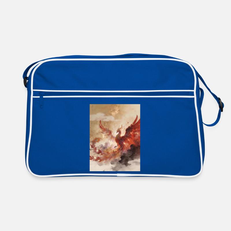 Die Apotheose des Phönix: Kosmische Harmonie Retro Tasche