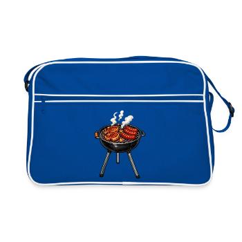 Griller - Sac Retro - bleu/blanc - Devant