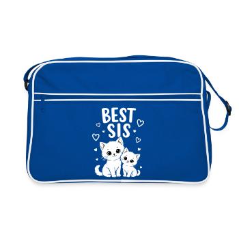 Meilleures sœurs Chats Meilleures Sœurs Chat - Sac Retro - bleu/blanc - Devant