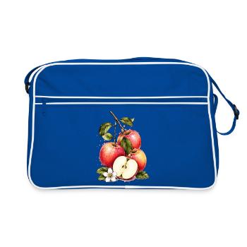 Water-coloured apple splendour - Retro Bag - blue/white - Front