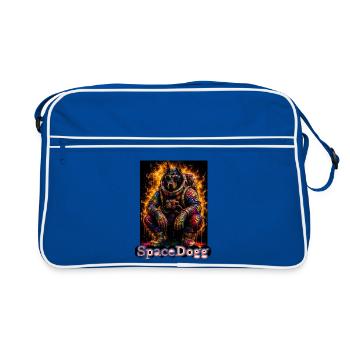 Chien Astronaute Néon SpaceDogg - Sac Retro - bleu/blanc - Devant