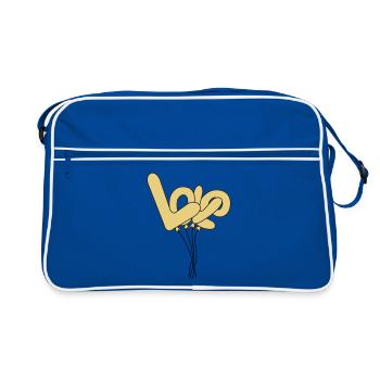 Balloon Love - Retro Bag - blue/white - Front