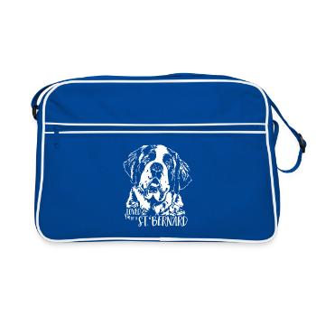 SAINT BERNARD aimé par un St Bernard Wilsigns - Sac Retro - bleu/blanc - Devant