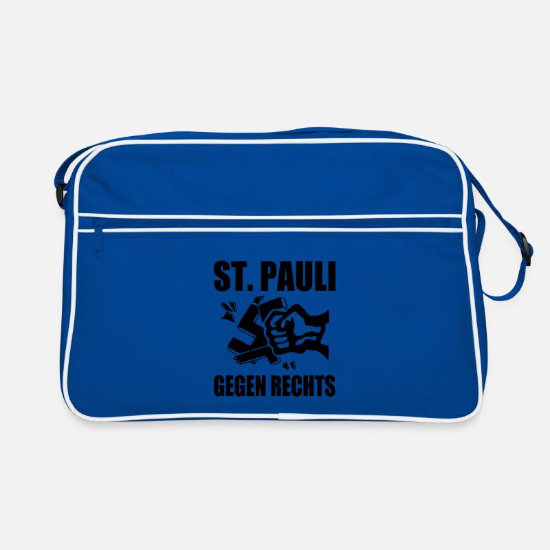 St pauli gegen rechts Retro Tasche