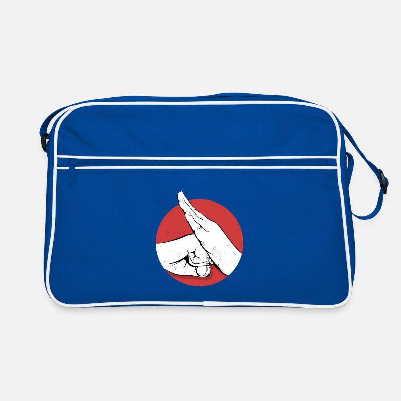 Kung Fu - Retro Tasche - Blau/Weiß