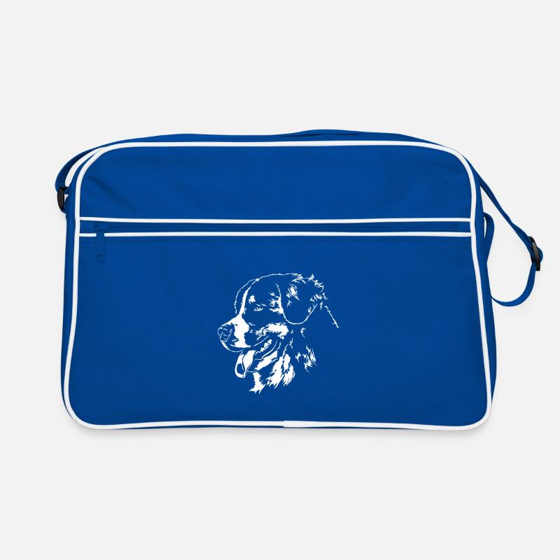 Berner Sennenhund Portrait Hunde Wilsigns Retro Tasche