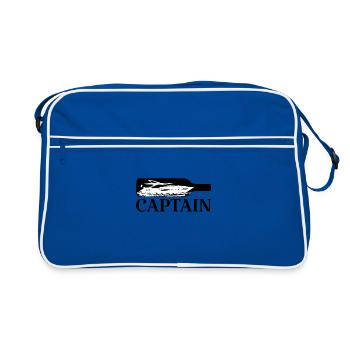 Bottle Ship Captain Yacht Boat Model Making - Retro Bag - blue/white - Front