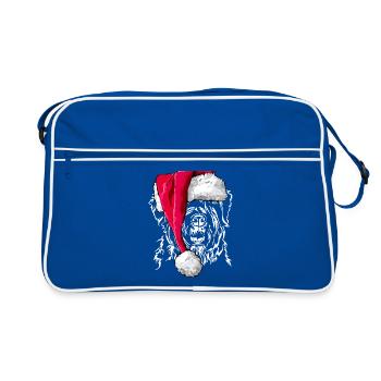 BOUVIER DES FLANDRES cadeau de Noël - Sac Retro - bleu/blanc - Devant