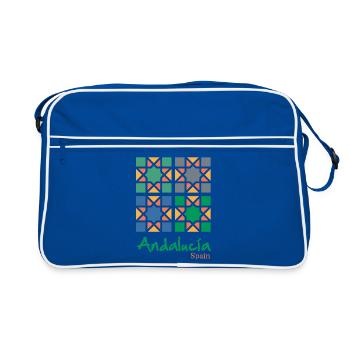 Andalusian Tiles 4 - Retro Bag - blue/white - Front
