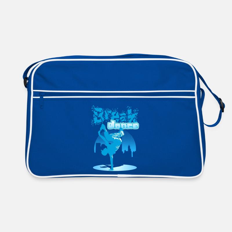 City breakdance - Retro Tasche - Blau/Weiß