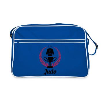 Judo / Judoka / Sport / Fight / Fighter / Strong - Sac Retro - bleu/blanc - Devant