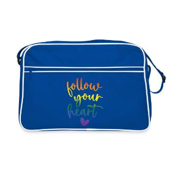Mois de la fierté - Suivez votre cœur - Sac Retro - bleu/blanc - Devant